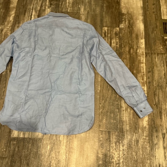 Giorgio Armani Light Blue and White Pattern Dress Shirt Size 42/16.5 - Picture 6 of 12